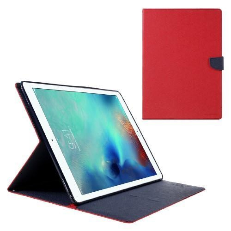 Diary PU kožené puzdro na iPad Pro 12.9 - červené