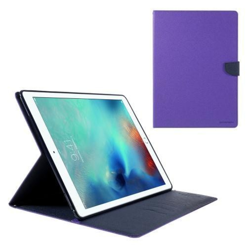 Diary PU kožené puzdro na iPad Pro 12.9 - fialové