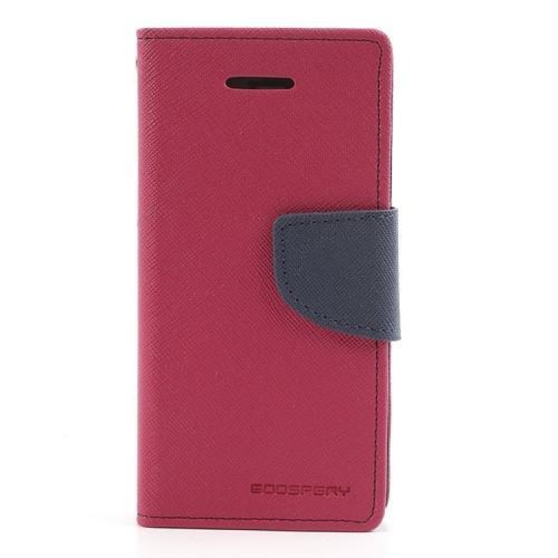 Diary PU kožené puzdro na iPhone 5C - rose