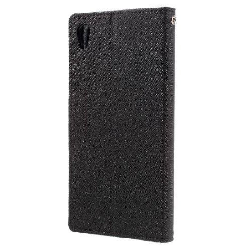 Diary PU kožené puzdro pre mobil Sony Xperia XA Ultra - čierne