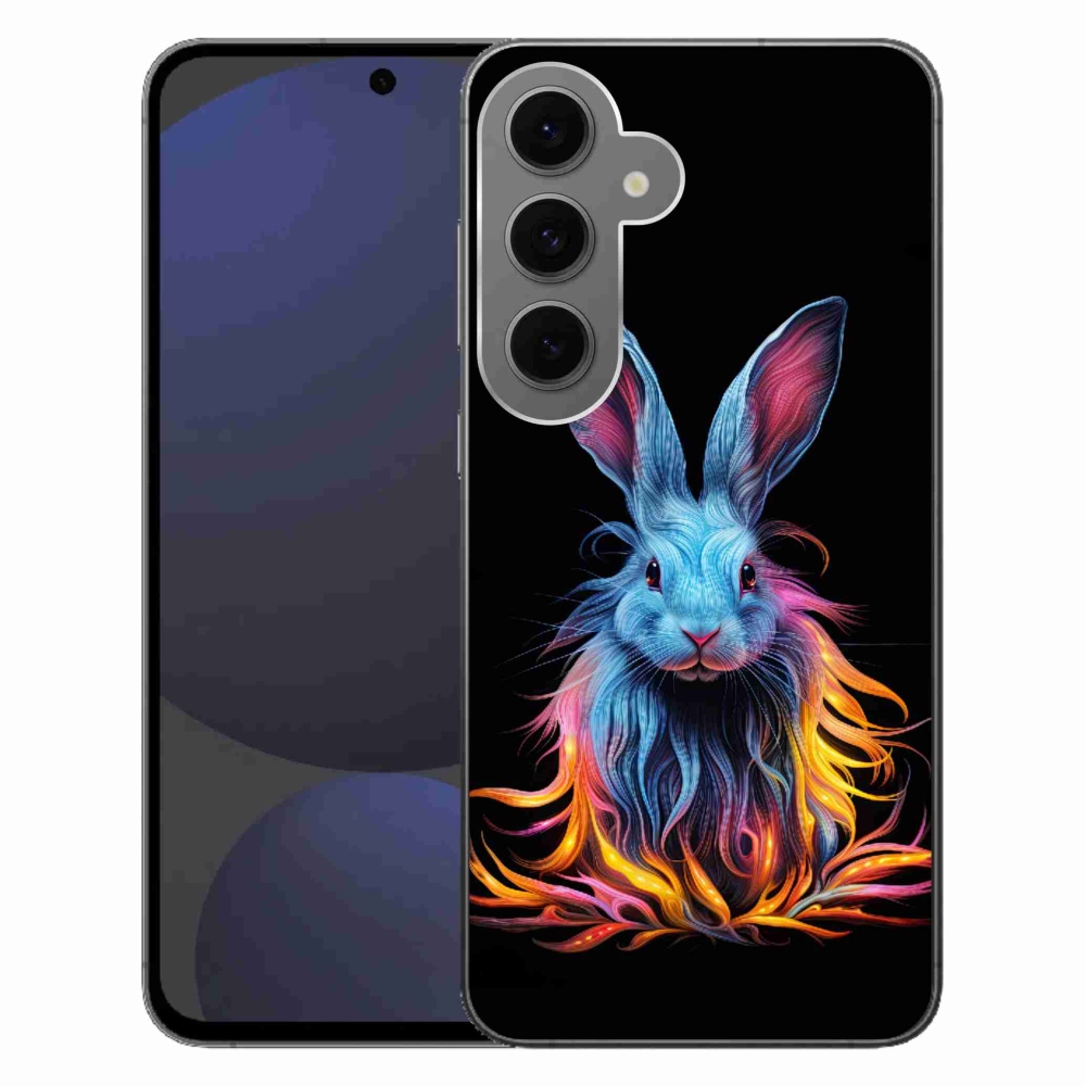 Gélový kryt mmCase na Samsung Galaxy S24 FE - abstraktný zajac