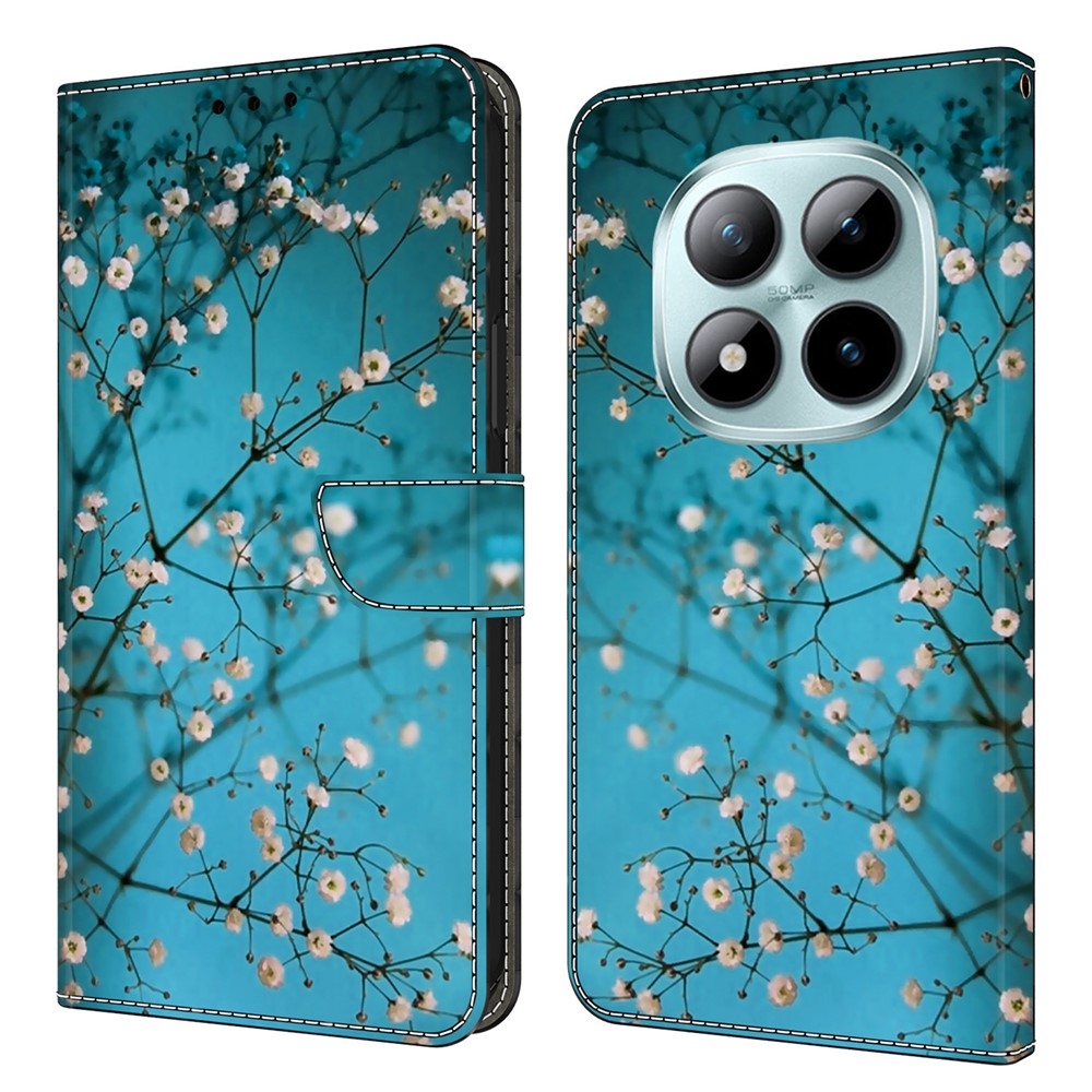 Distinct knižkové púzdro na Xiaomi Poco M8 5G/Redmi Note 15 5G/Note 15 4G - biele kvety