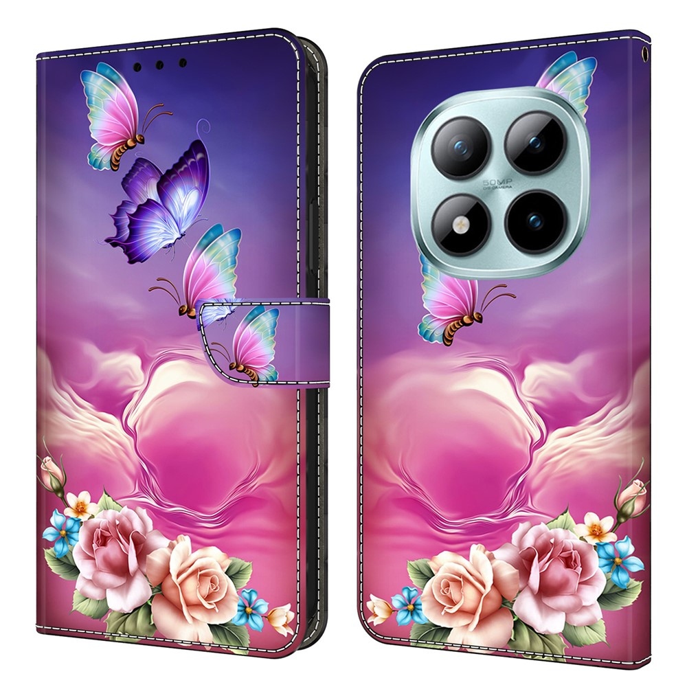 Distinct knižkové púzdro na Xiaomi Poco M8 5G/Redmi Note 15 5G/Note 15 4G - motýle a kvety