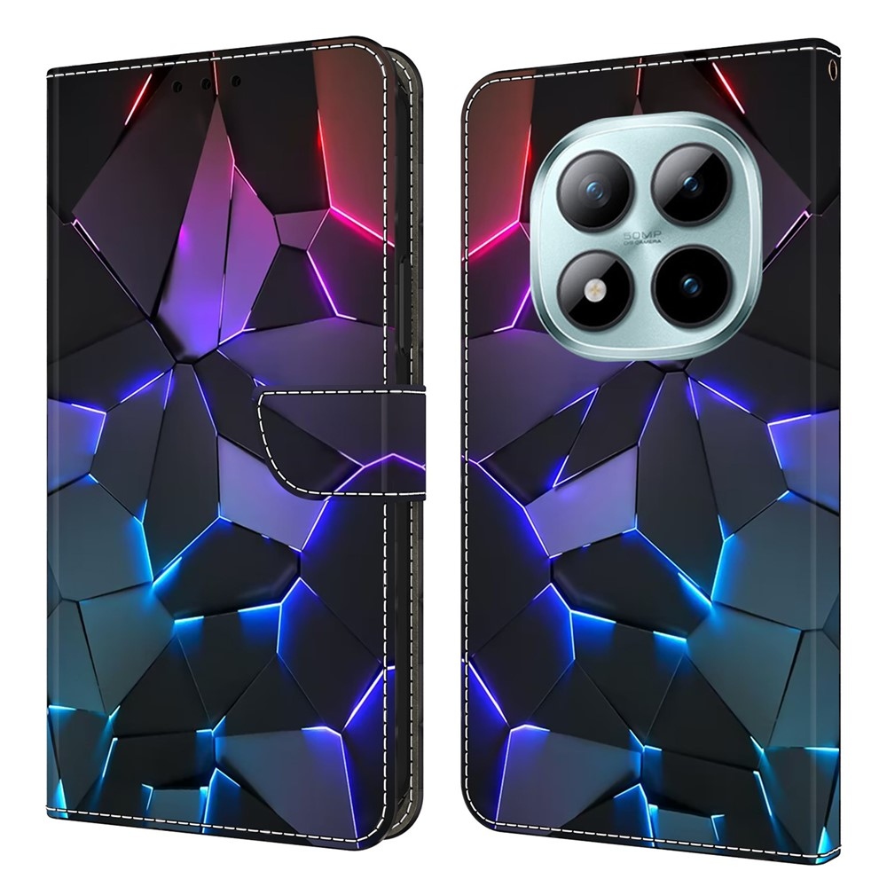 Distinct knižkové puzdro na Xiaomi Poco M8 5G/Redmi Note 15 5G/Note 15 4G - neónové praskliny 1