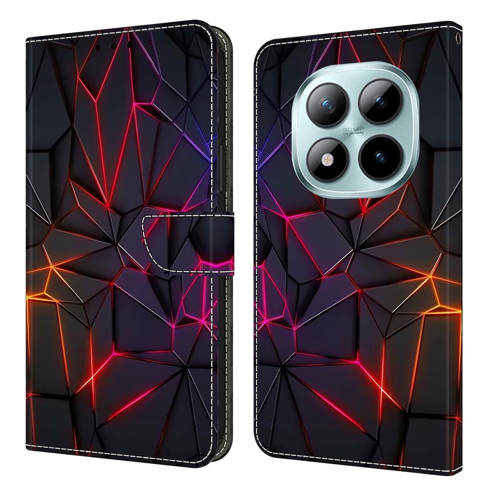 Distinct knižkové puzdro na Xiaomi Poco M8 5G/Redmi Note 15 5G/Note 15 4G - neónové praskliny