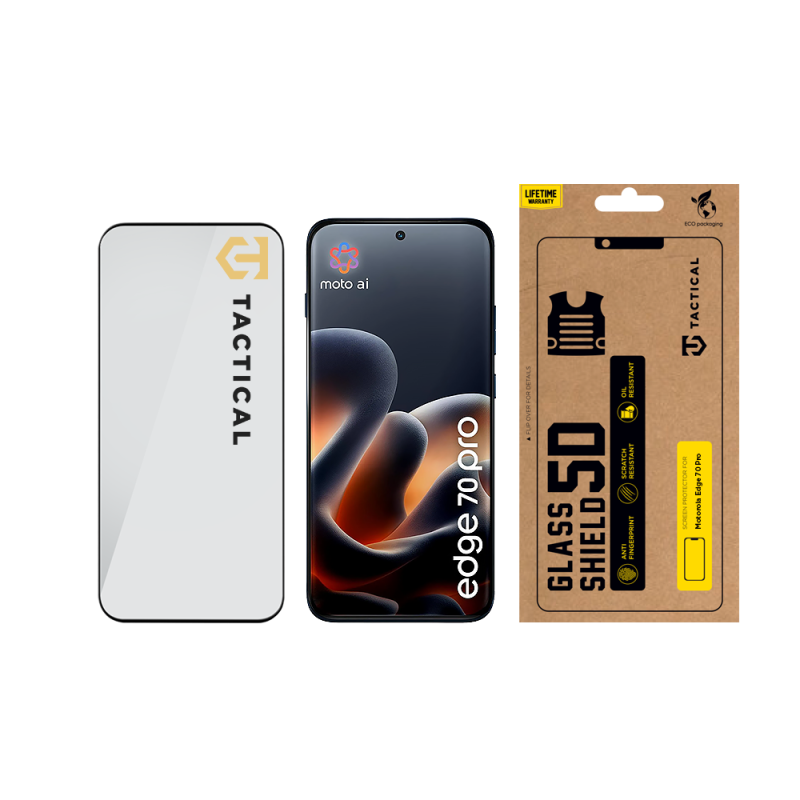 Tactical Glass Shield 5D sklo pre Motorola Edge 70 Pro – čierne 