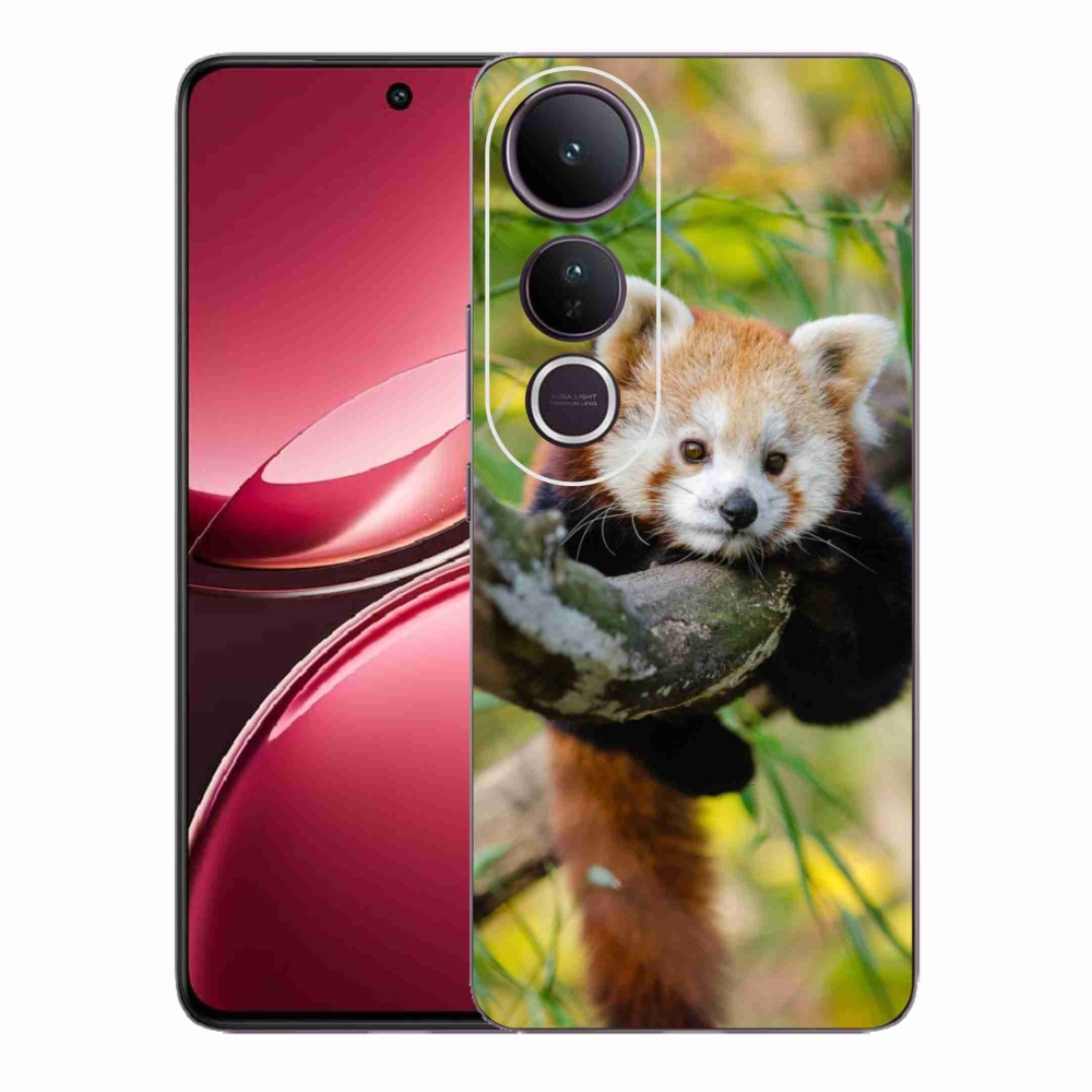 Gélový kryt mmCase na Vivo V50 Lite 4G/5G - panda červená