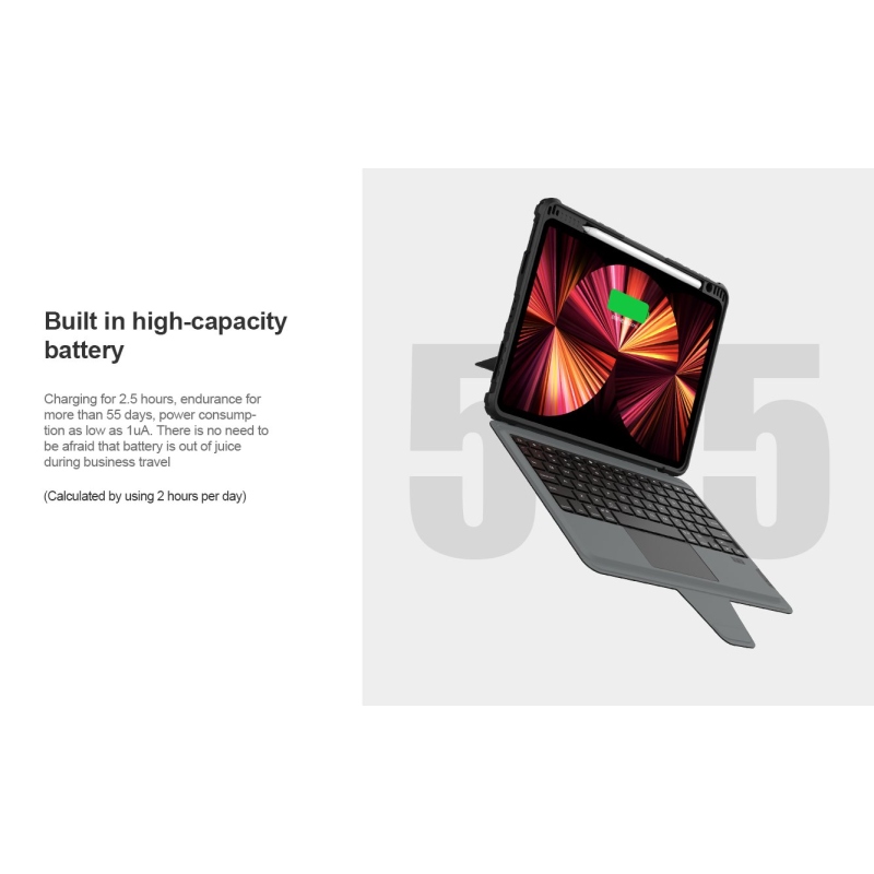 Puzdro Nillkin Bumper Combo s klávesnicou pre iPad Air 4/5/10,9 2020/11 2024/2025/2026/Pro 11 2020/2021/2022, čierne