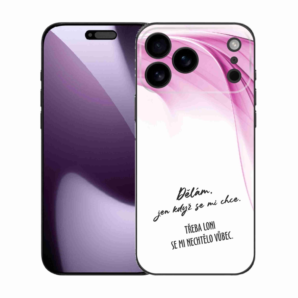 Gélový kryt mmCase na iPhone 17 Pro Max - vtipný text 12 biele pozadie