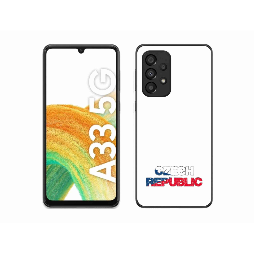 Gélový kryt mmCase na Samsung Galaxy A33 5G - Czech Republic biele pozadie