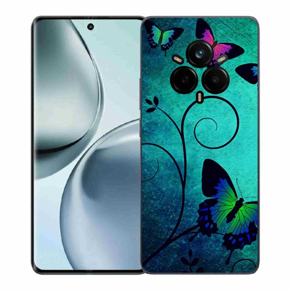 Gélový kryt mmCase na Realme 14 Pro+ 5G - farební motýle