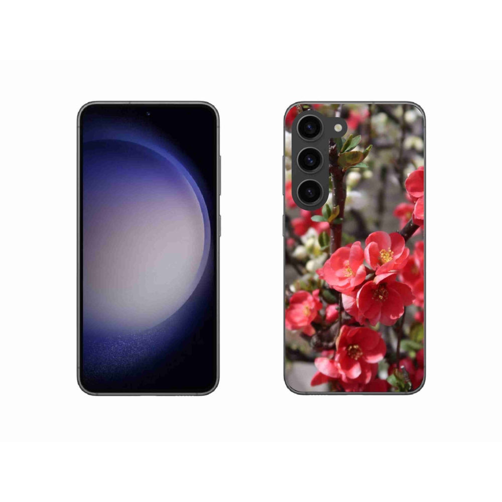 Gélový kryt mmCase na Samsung Galaxy S23 5G - červené kvety