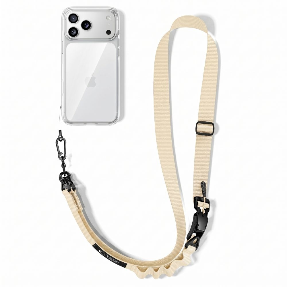 Tech-Protect C9S Rope Crossbody popruh na telefón - béžovohnedý