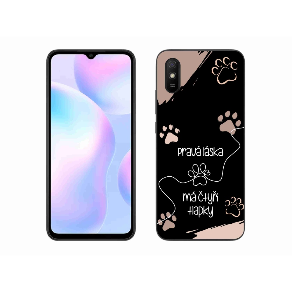 Gélový kryt mmCase na Xiaomi Redmi 9AT - psí motív 1 čierne pozadie