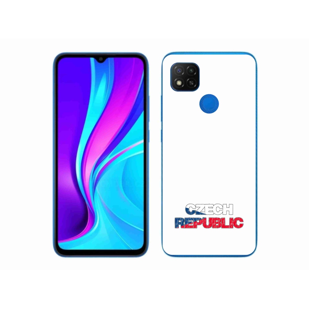 Gélový kryt mmCase na Xiaomi Redmi 9C - Czech Republic biele pozadie