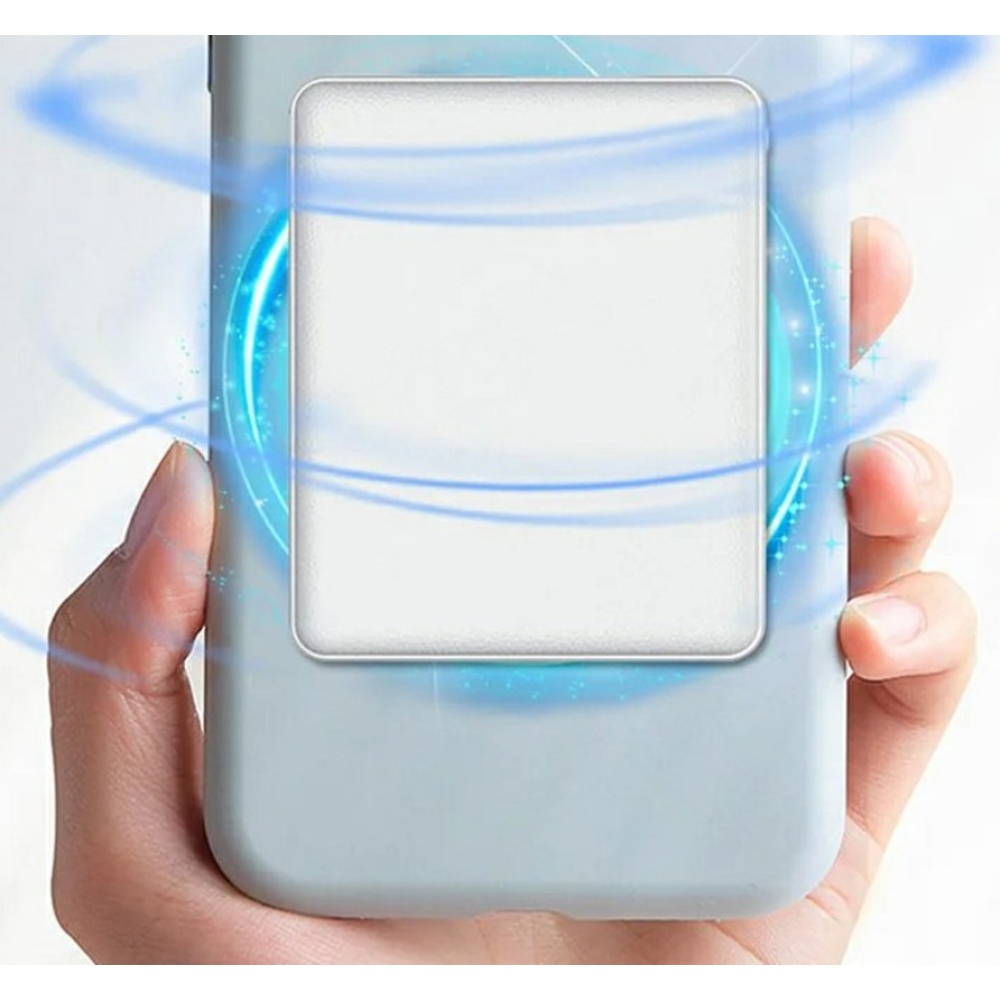 E42A Magnetická powerbanka 10000 mAh s bezdrôtovým nabíjaním - modrá