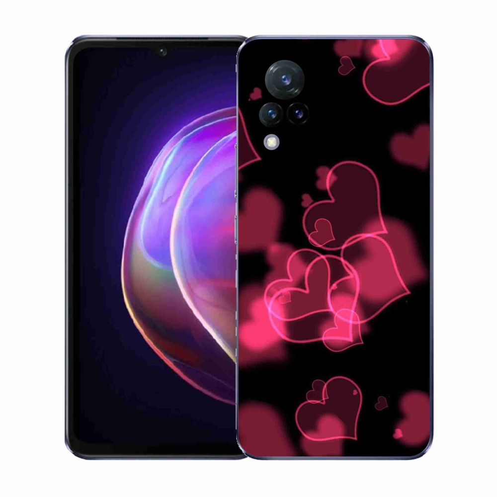 Gélový kryt mmCase na Vivo V21 4G/5G - červená srdiečka