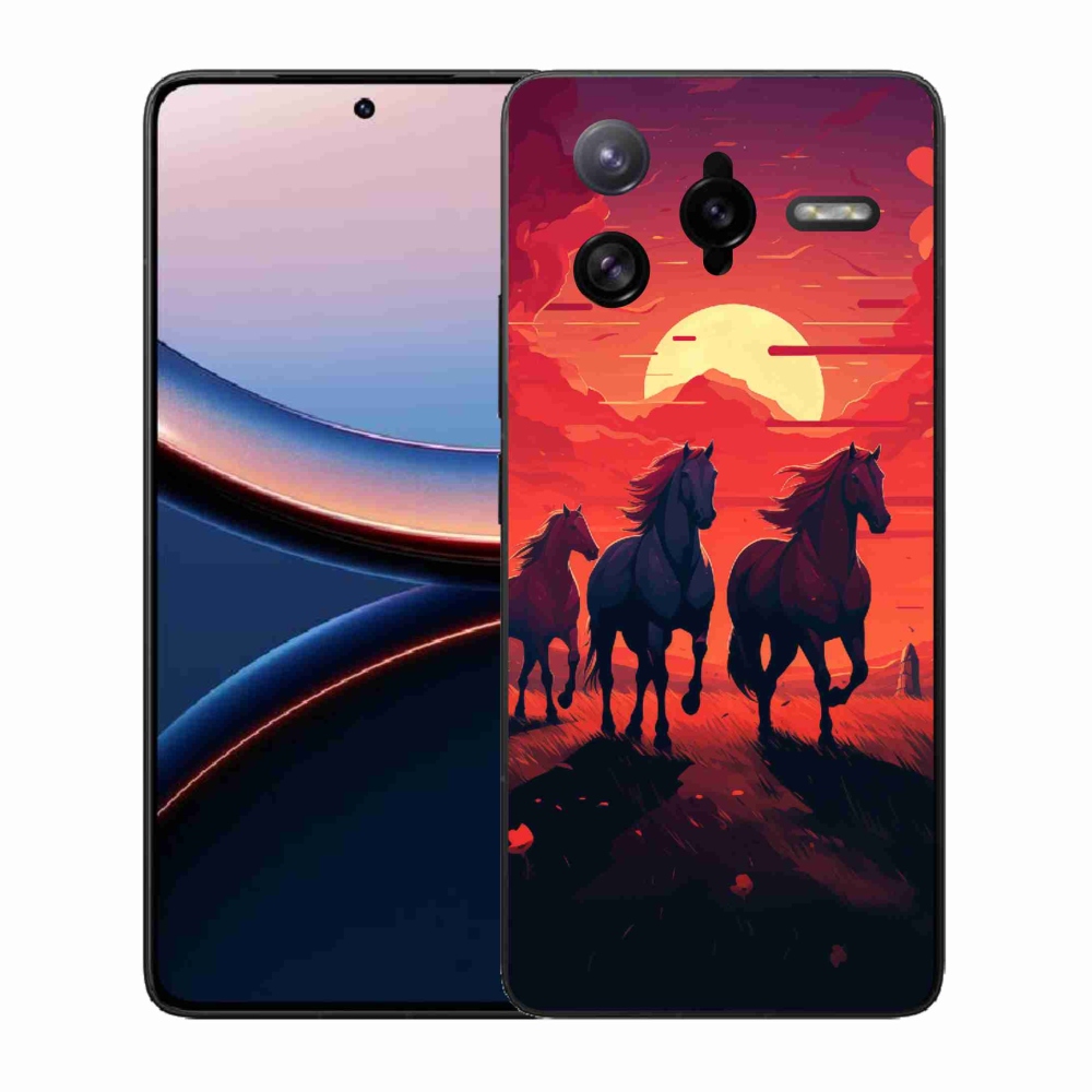 Gélový kryt mmCase na Xiaomi Poco F7 Ultra - kone a západ slnka
