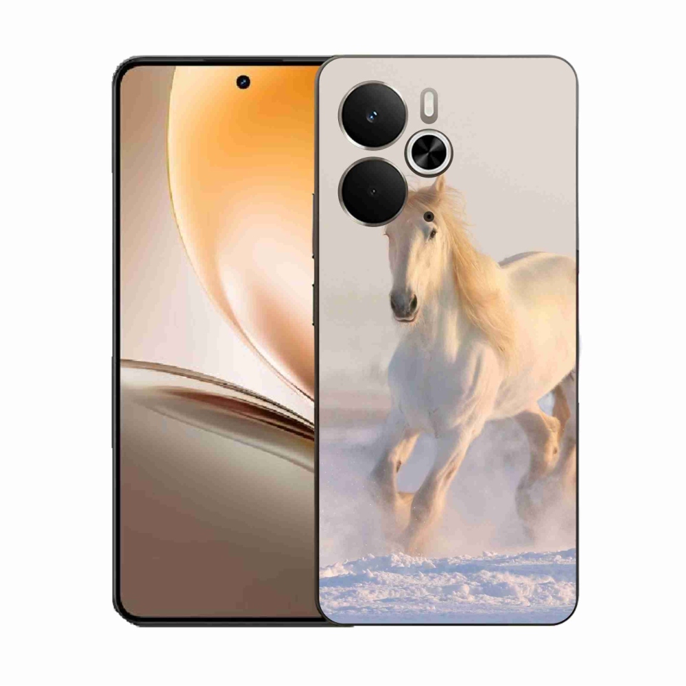 Gélový kryt mmCase na Realme 14 5G - kôň v snehu
