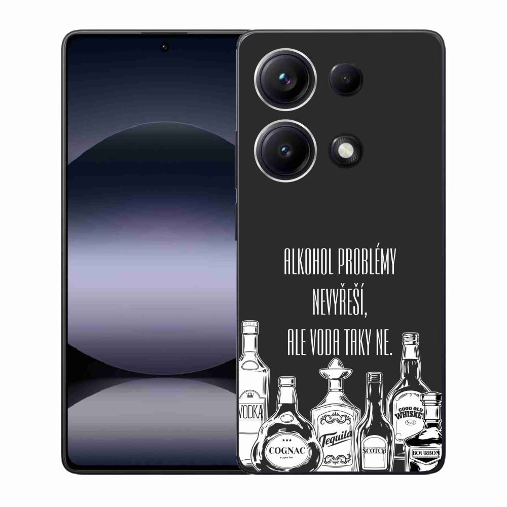 Gélový kryt mmCase na Xiaomi Redmi Note 14S - vtipný text čierne pozadie