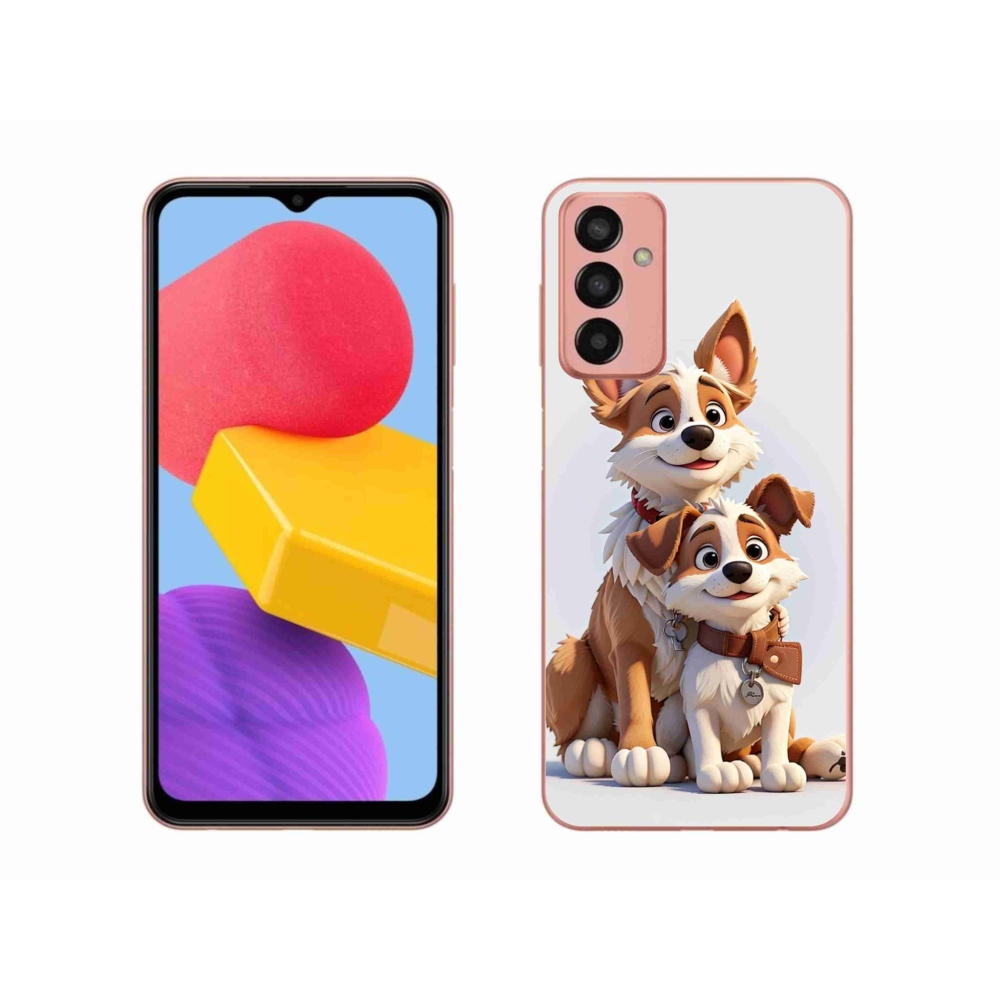 Gélový kryt mmCase na Samsung Galaxy M13 - kreslenie psy