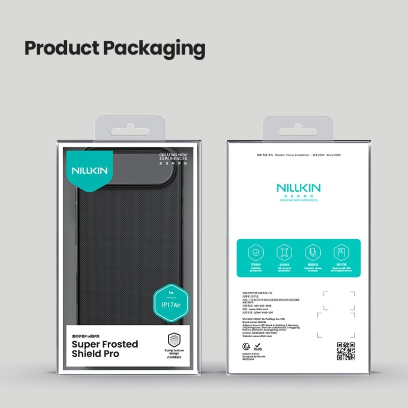 Nillkin Super Frosted PRO Zadný kryt pre Apple iPhone 17 Air Black