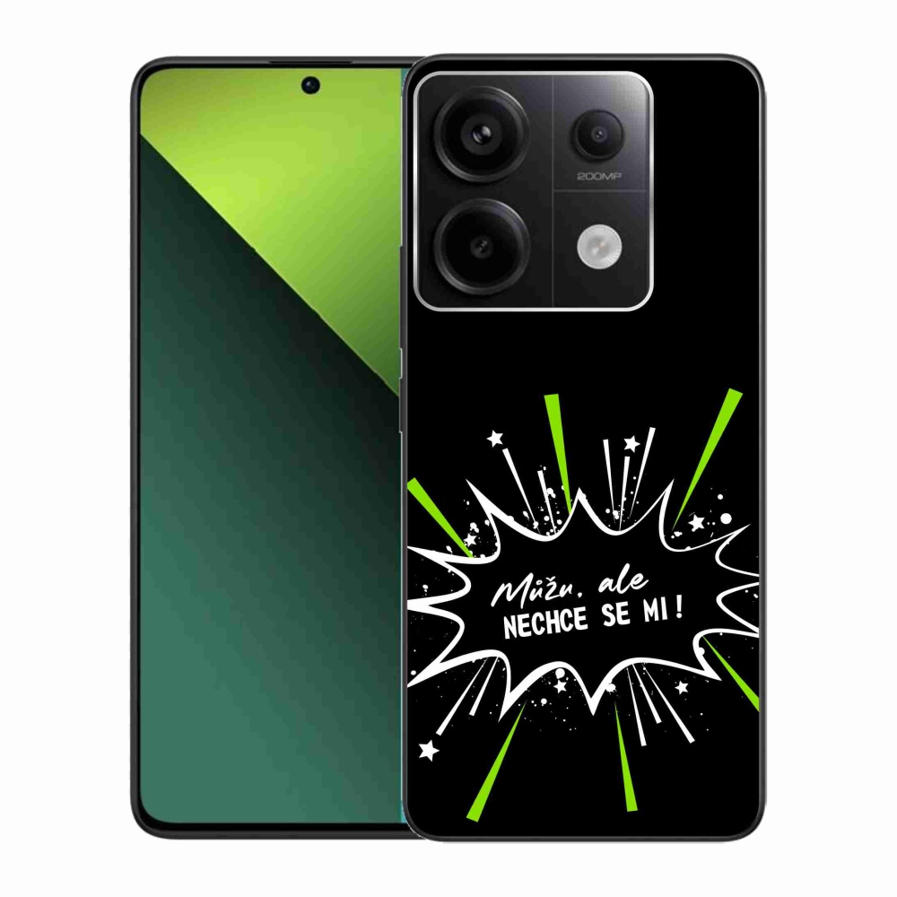 Gélový kryt mmCase na Xiaomi Redmi Note 13 Pro 5G/Poco X6 5G - vtipný text 11 čierne pozadie