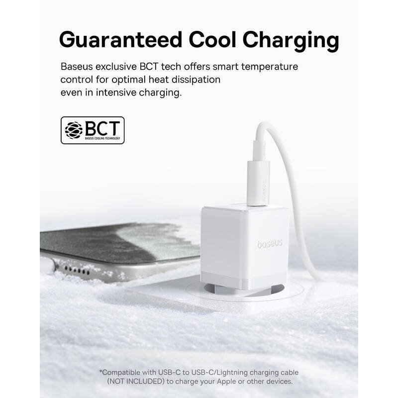 Baseus Palm Fast Nabíjačka USB-A + USB-C 20W White