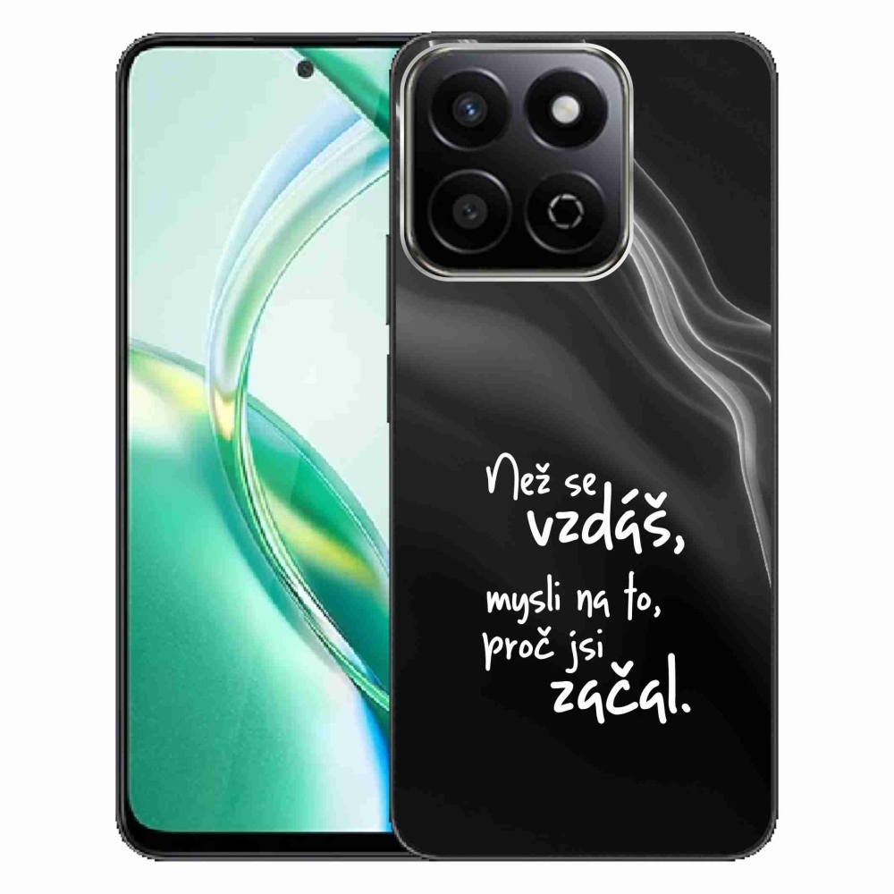 Gélový kryt mmCase na Honor 200 Smart 5G - citát 2 čierne pozadie