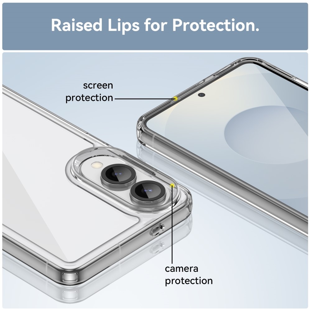 Gélový obal s pevným chrbtom na Samsung Galaxy S25 Edge - priehľadný