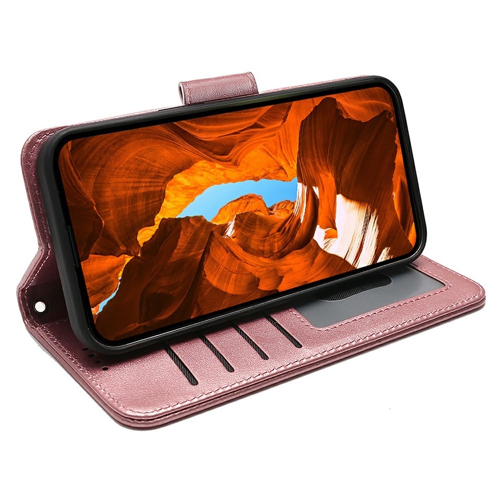 Holder knižkové púzdro na Xiaomi Redmi 15 5G (169mm) - ružovozlaté