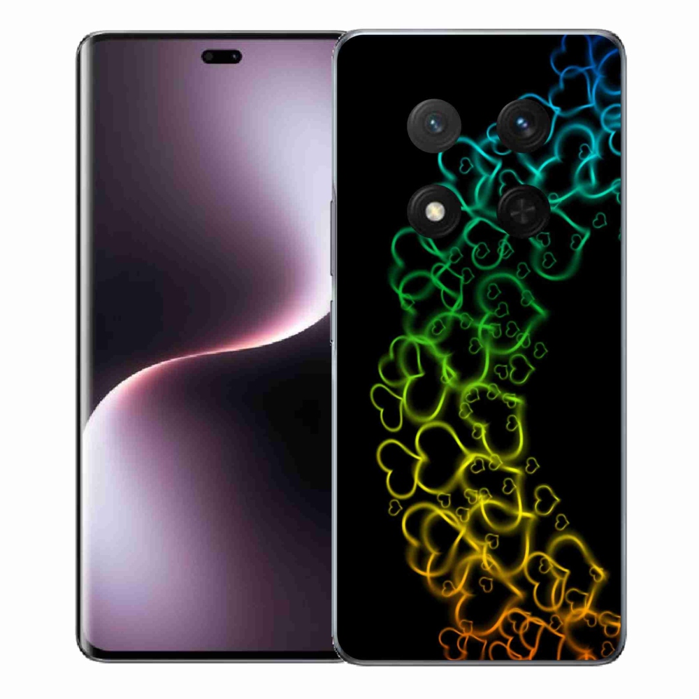 Gélový kryt mmCase na Honor Magic 7 Lite 5G - farebné srdiečka