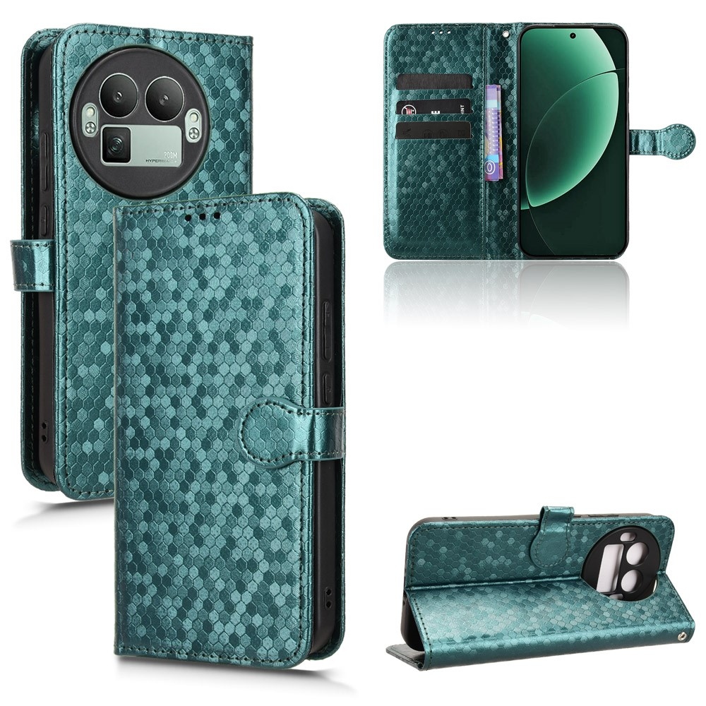 Dot knižkové puzdro na Realme GT 8 Pro 5G - zelené