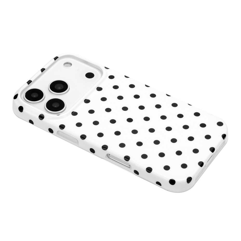 Dots gélový obal na mobil iPhone 18 Pro Max/17 Pro Max - biely