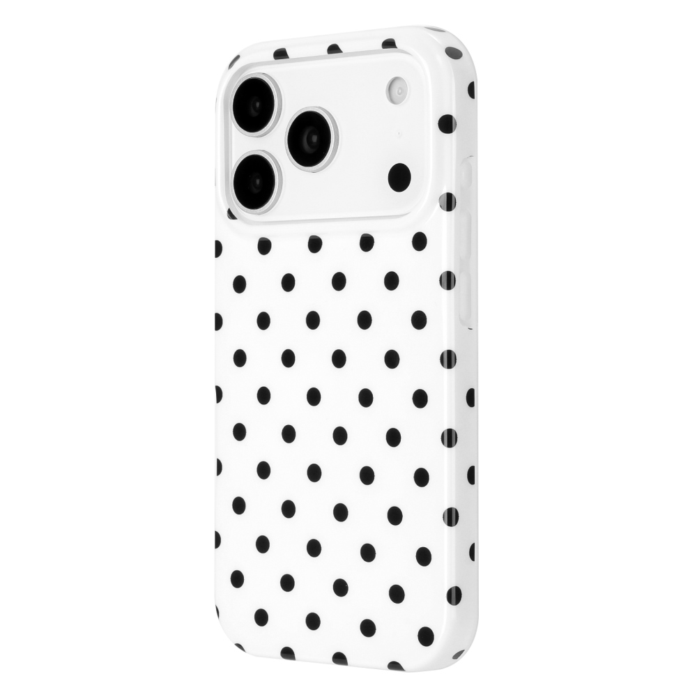 Dots gélový obal na mobil iPhone 18 Pro Max/17 Pro Max - biely
