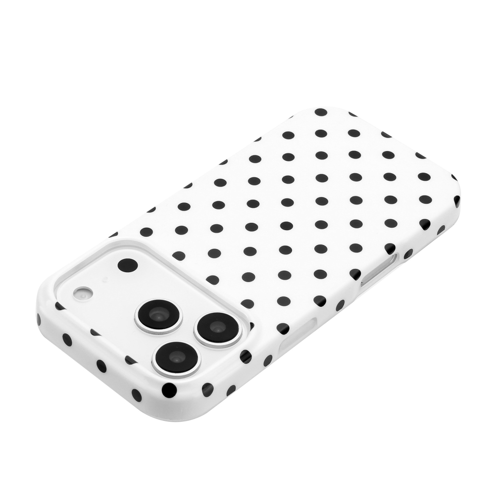 Dots gélový obal na mobil iPhone 18 Pro Max/17 Pro Max - biely