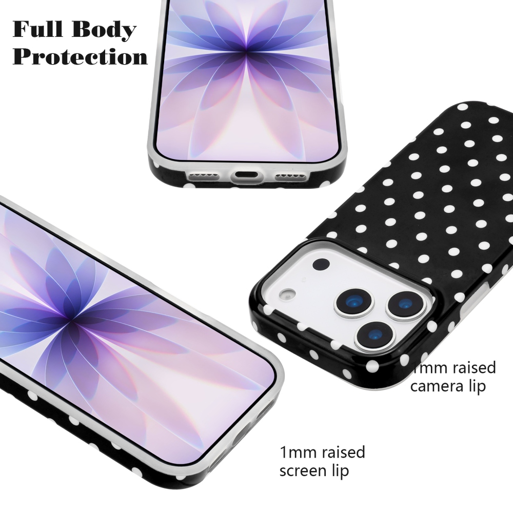 Dots gélový obal na mobil iPhone 18 Pro Max/17 Pro Max - čierny