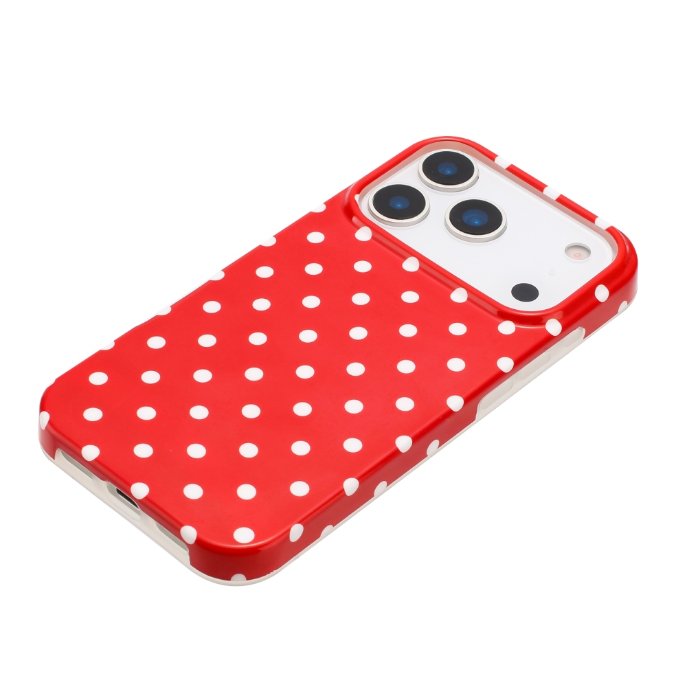 Dots gélový obal na mobil iPhone 18 Pro Max/17 Pro Max - červený