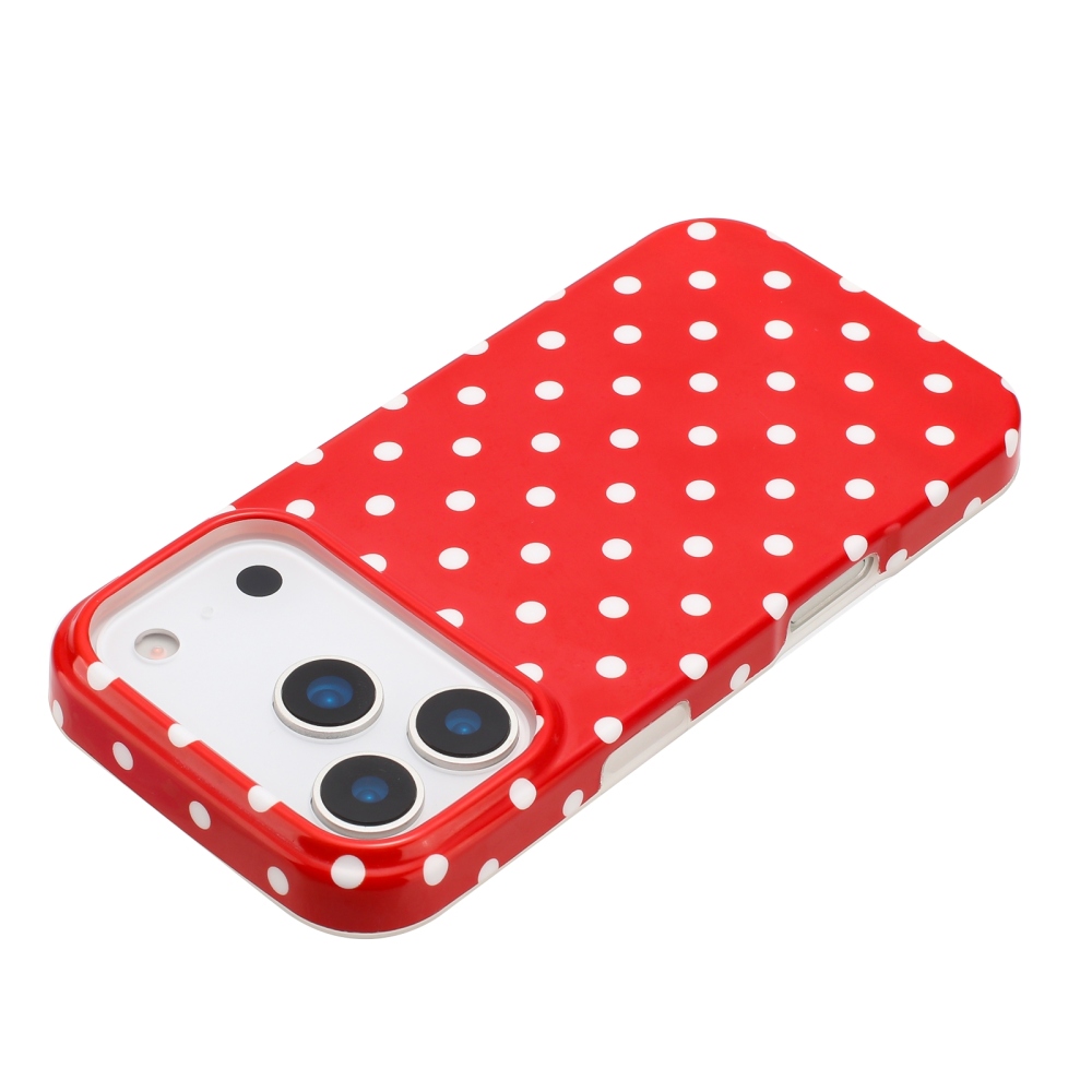 Dots gélový obal na mobil iPhone 18 Pro Max/17 Pro Max - červený