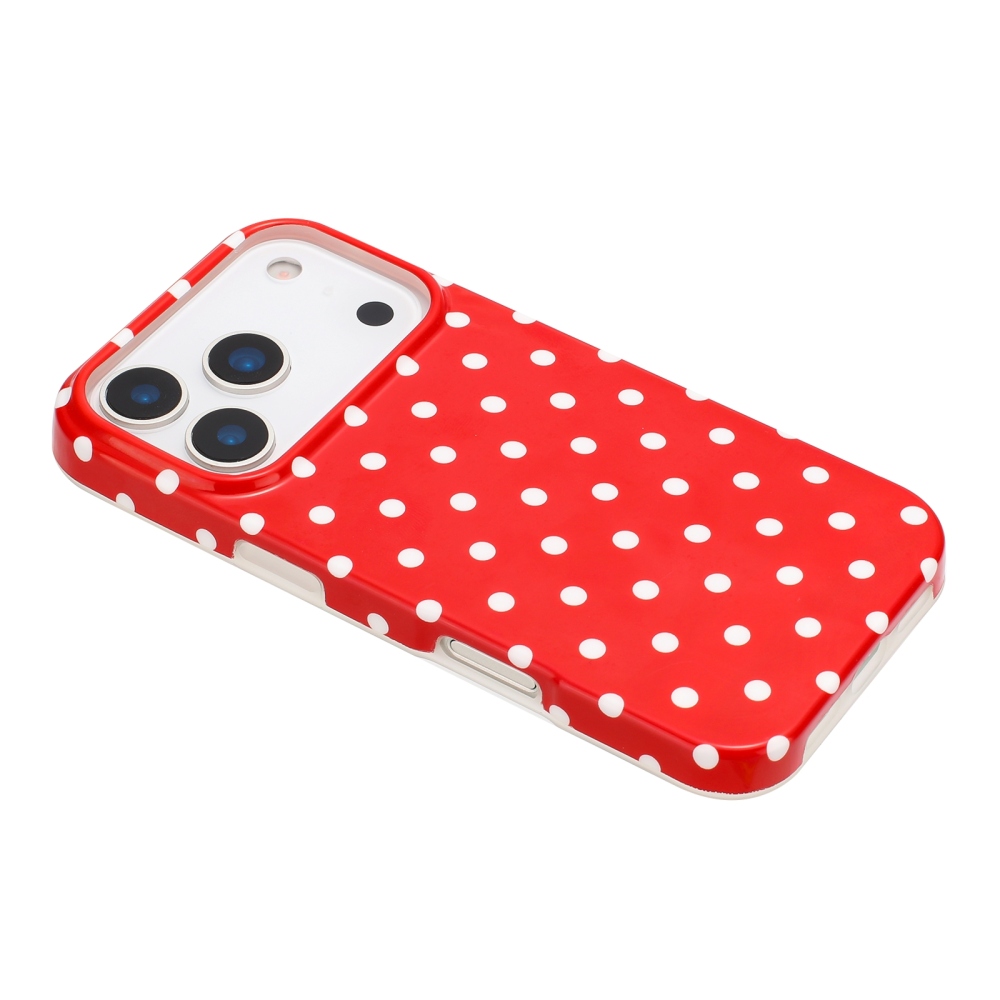 Dots gélový obal na mobil iPhone 18 Pro Max/17 Pro Max - červený