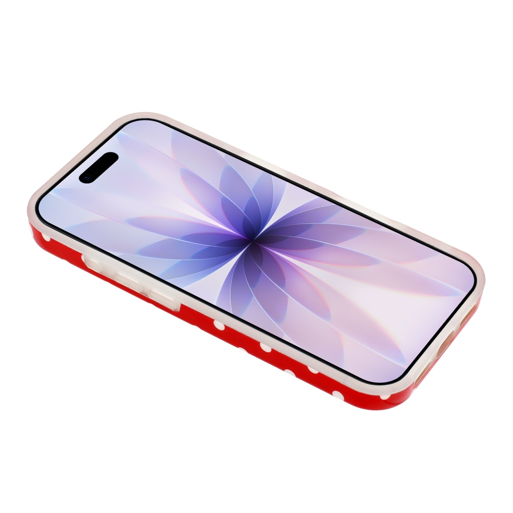 Dots gélový obal na mobil iPhone 18 Pro Max/17 Pro Max - červený