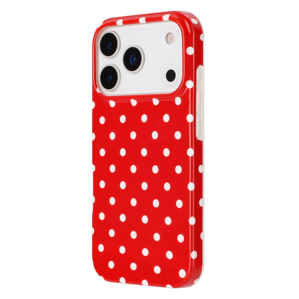 Dots gélový obal na mobil iPhone 18 Pro Max/17 Pro Max - červený