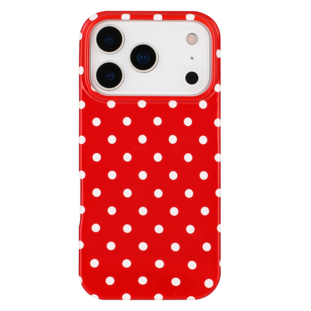 Dots gélový obal na mobil iPhone 18 Pro Max/17 Pro Max - červený
