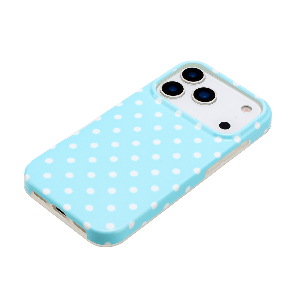 Dots gélový obal na mobil iPhone 18 Pro Max/17 Pro Max - modrý