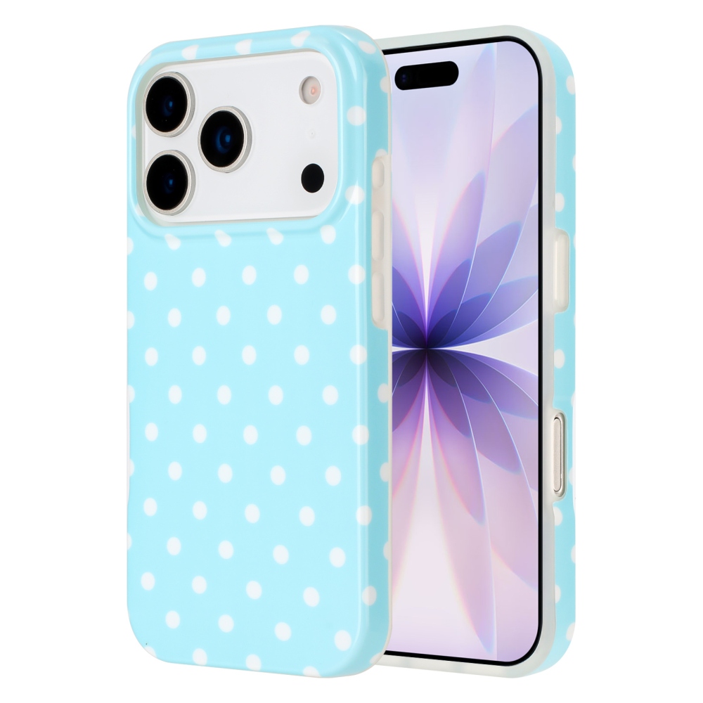 Dots gélový obal na mobil iPhone 18 Pro Max/17 Pro Max - modrý