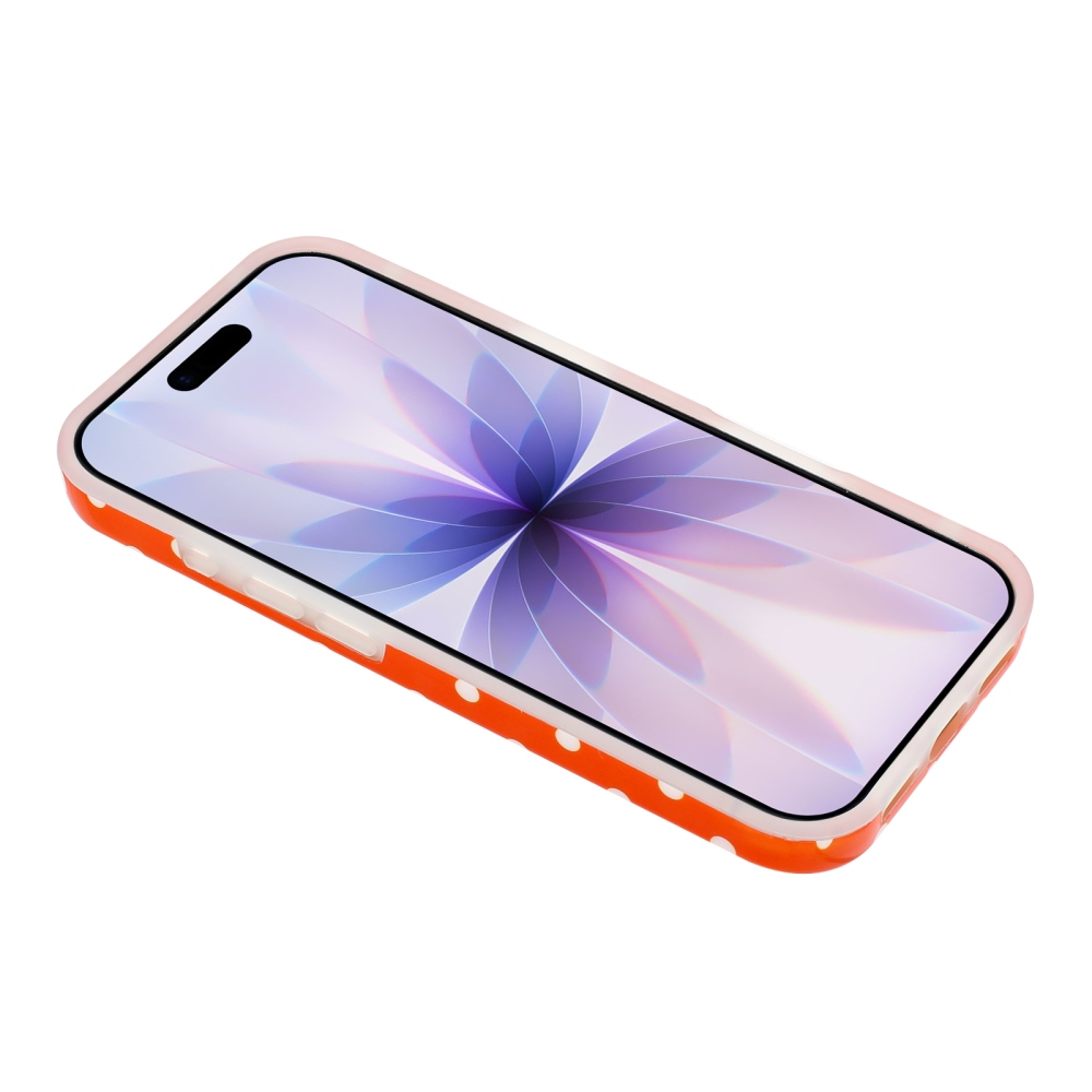 Dots gélový obal na mobil iPhone 18 Pro Max/17 Pro Max - oranžový