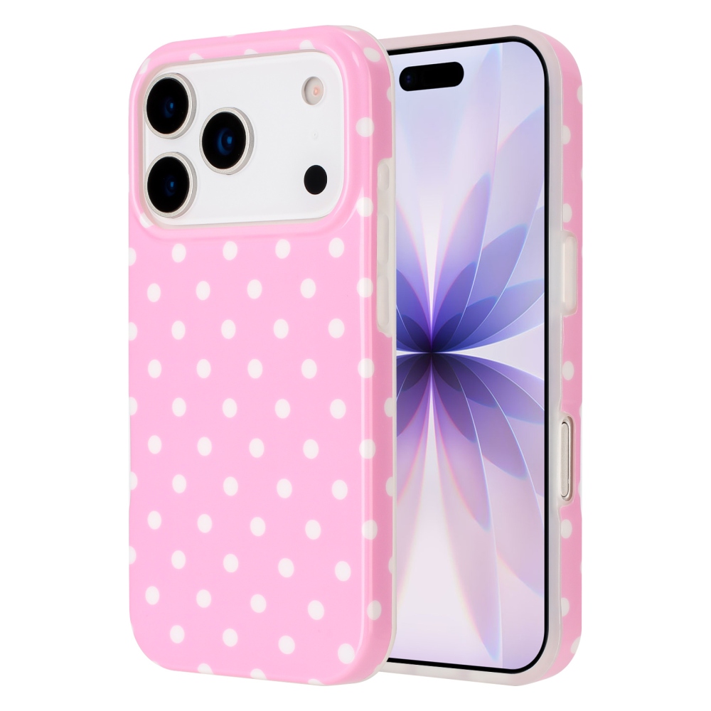 Dots gélový obal na mobil iPhone 18 Pro Max/17 Pro Max - ružový