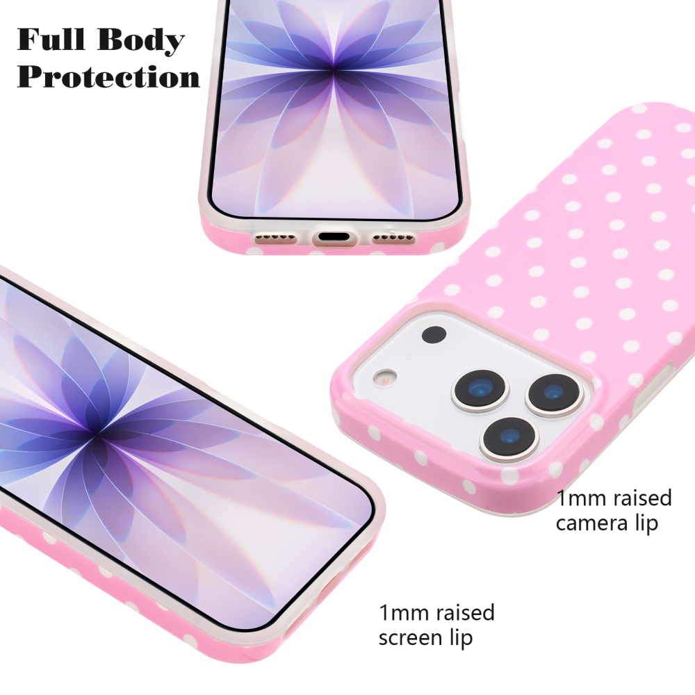 Dots gélový obal na mobil iPhone 18 Pro Max/17 Pro Max - ružový