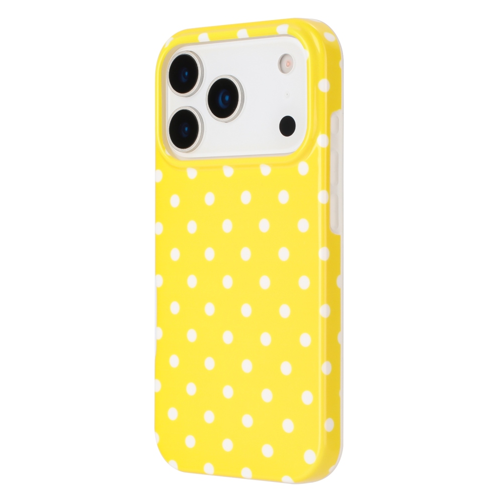 Dots gélový obal na mobil iPhone 18 Pro Max/17 Pro Max - žltý