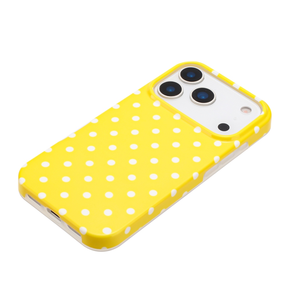 Dots gélový obal na mobil iPhone 18 Pro Max/17 Pro Max - žltý